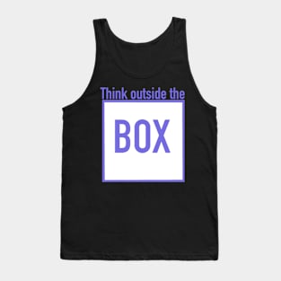 Think outside the box purple blue design Tank Top